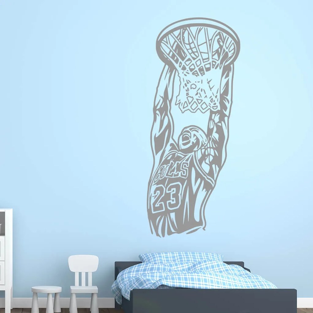 Veselá Stena Samolepka na stenu na stenu Michael Jordan Farba: černá, Veľkosť: 100 x 42 cm