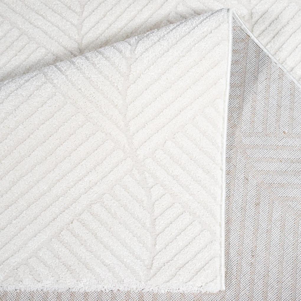Dekorstudio Jednofarebný koberec FANCY 904 - smotanovo biely Rozmer koberca: 140x200cm
