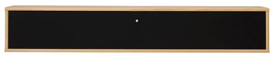 TV stolík v dekore duba v čierno-prírodnej farbe 133x22 cm Mistral – Hammel Furniture