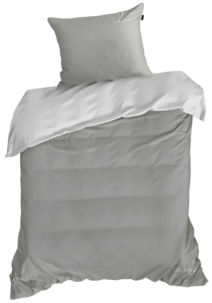 SATÉNOVÉ OBLIEČKY EVA MINGE H 160X200 CM, 2KS 70X80 CM SIVÉ