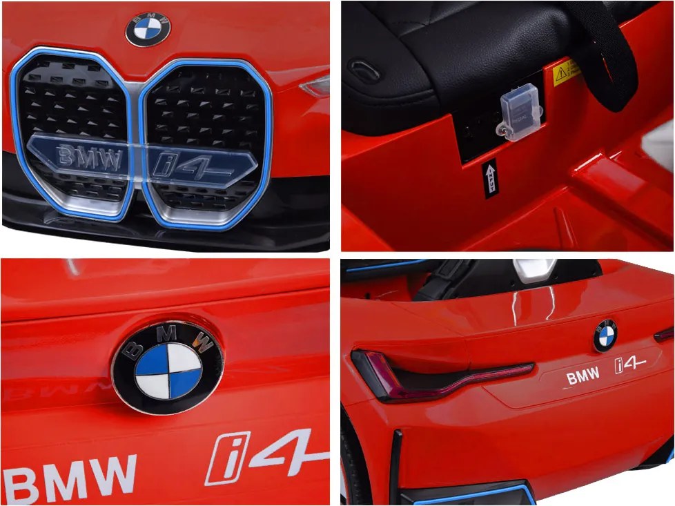 JOKOMISIADA Elektrické autíčko na batériu BMW i4 pre deti s diaľkovým ovládaním červené PA0310 CZ