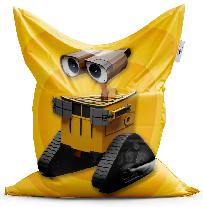 Sablio Sedací vak Wall-E robot Žltý - 200x140 cm