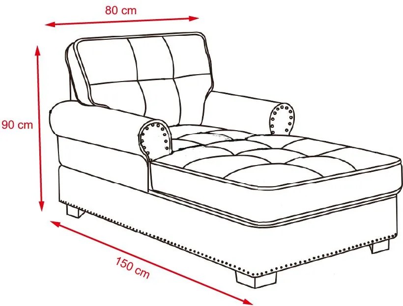 Leňoška / pohovka Catini VELVET - Sivá