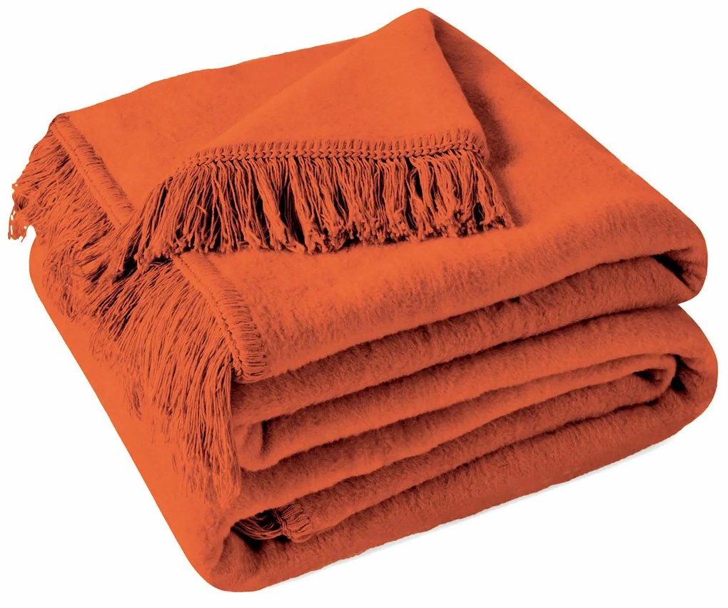 BAVLNENÁ DEKA COTTON CLOUD 150X200 CM ORANŽOVÁ