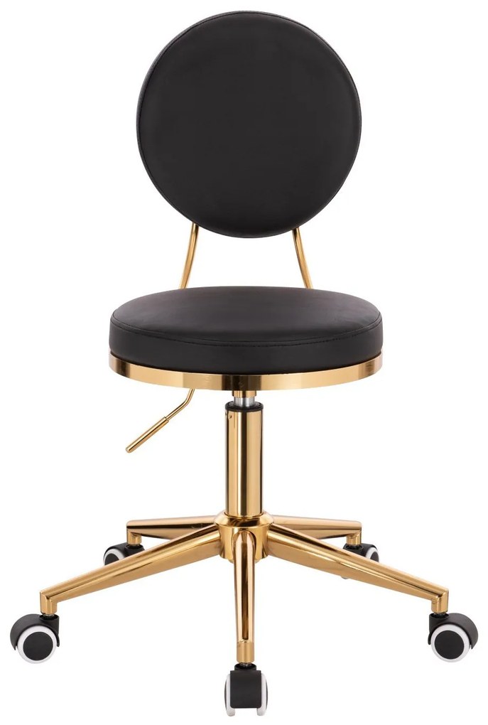 LuxuryForm DESIGN Taburet PORTO - čierno zlatý