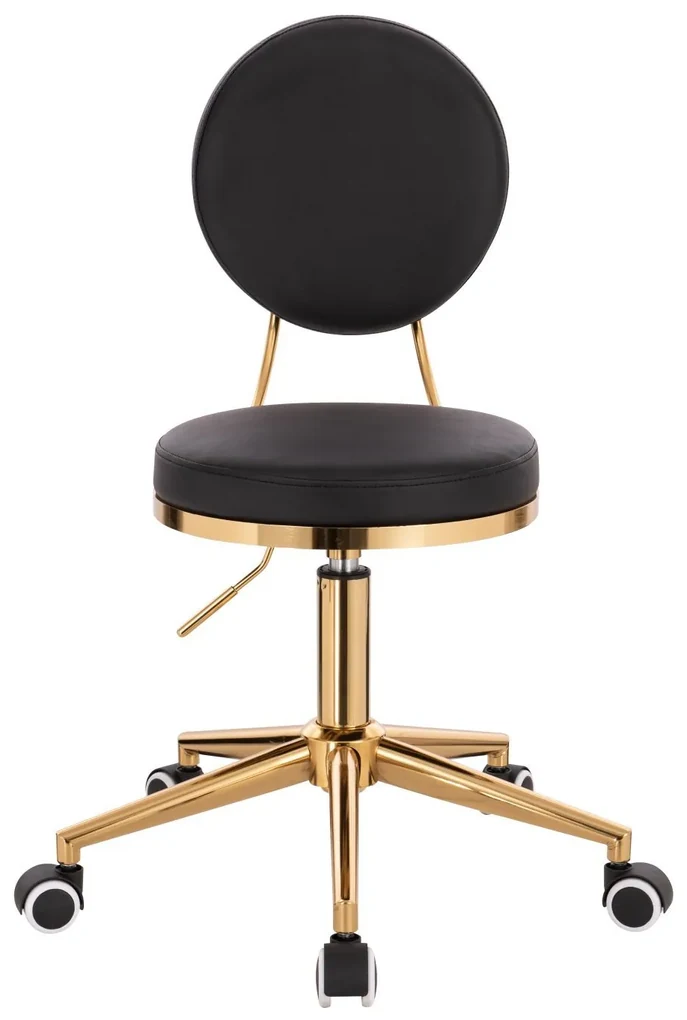 LuxuryForm DESIGN Taburet PORTO - čierno zlatý