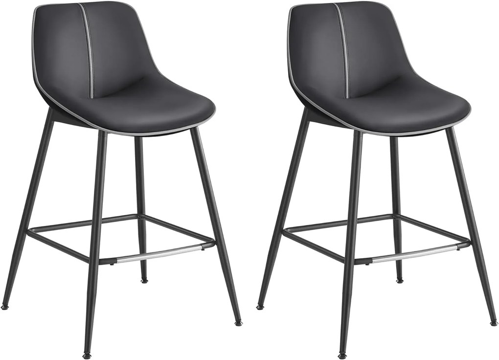 Súprava dvoch barových stoličiek VASAGLE PLACES II 98,5 cm čierna