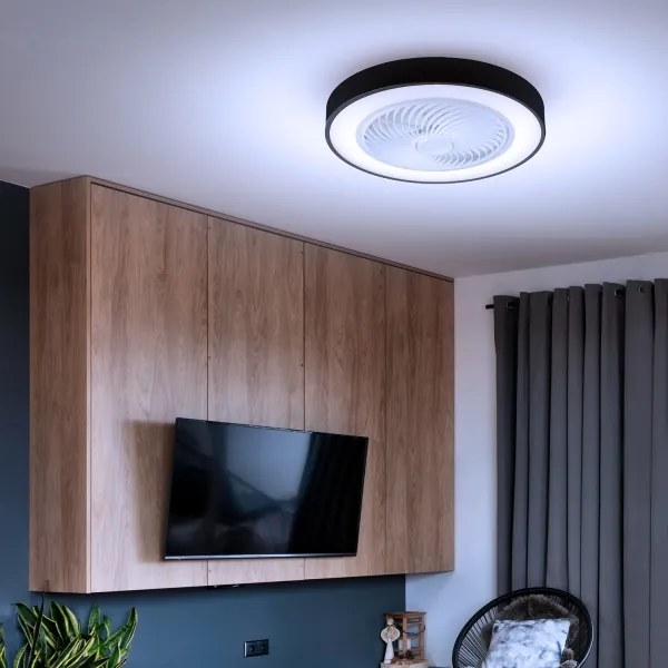 Brilagi-LED stmievateľné svietidlo s ventilátorom LED/30W/230V 3000-6500K čierne