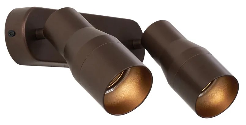 Zaoblené stropné bodové svetlo tmavá bronz GU10 50 mm 2-svetlo - Stanley