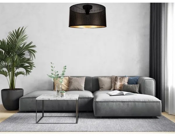 Stropné svietidlo ALDO 1xE27/60W/230V pr. 40 cm čierna