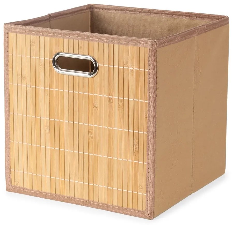 Bambusový úložný box v prírodnej farbe 31x31x31 cm – Compactor