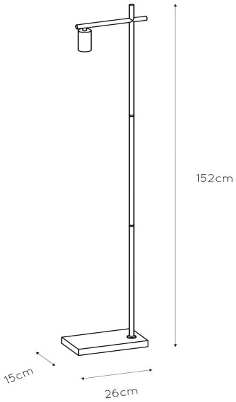 Lucide 21721/01/30 - Stojacia lampa LEANNE 1xE27/40W/230V čierna