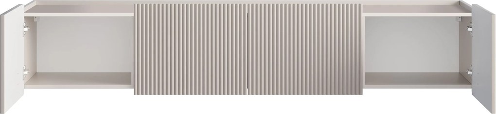 Závesná TV skrinka Malmi 200 cm - kašmírová / zlatá