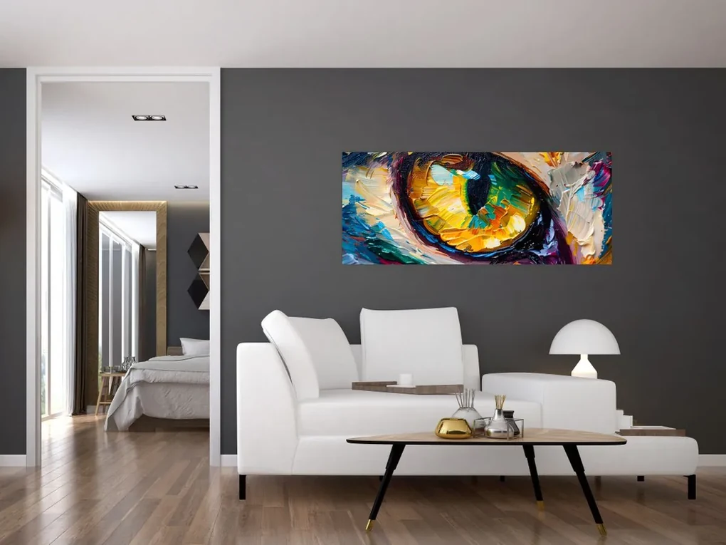Obraz - Maľba mačacieho oka (120x50 cm)