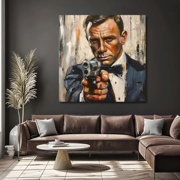 Obraz James Bond - Nebezpečná elegancia | 100% originál domaľovaný akrylom