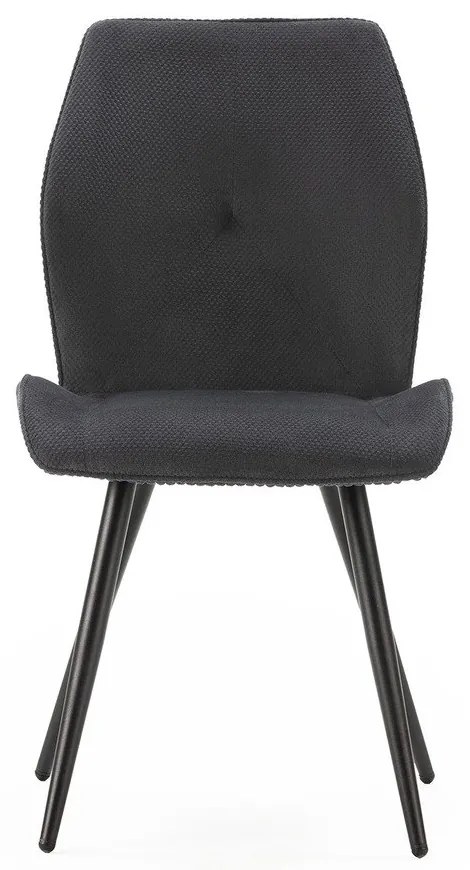 Čierne menčestrové jedálenské stoličky v súprave 2 ks Adaya – Marckeric