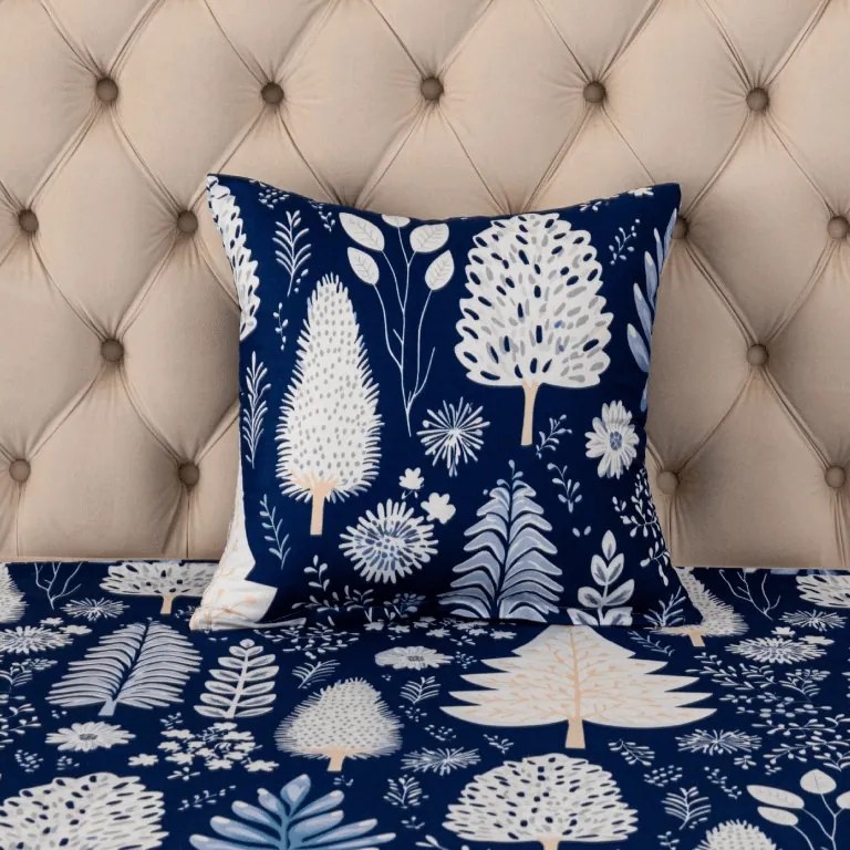 Obliečka na vankúš z mikrovlákna INDIGO BLOOM 45x45 cm, modrá