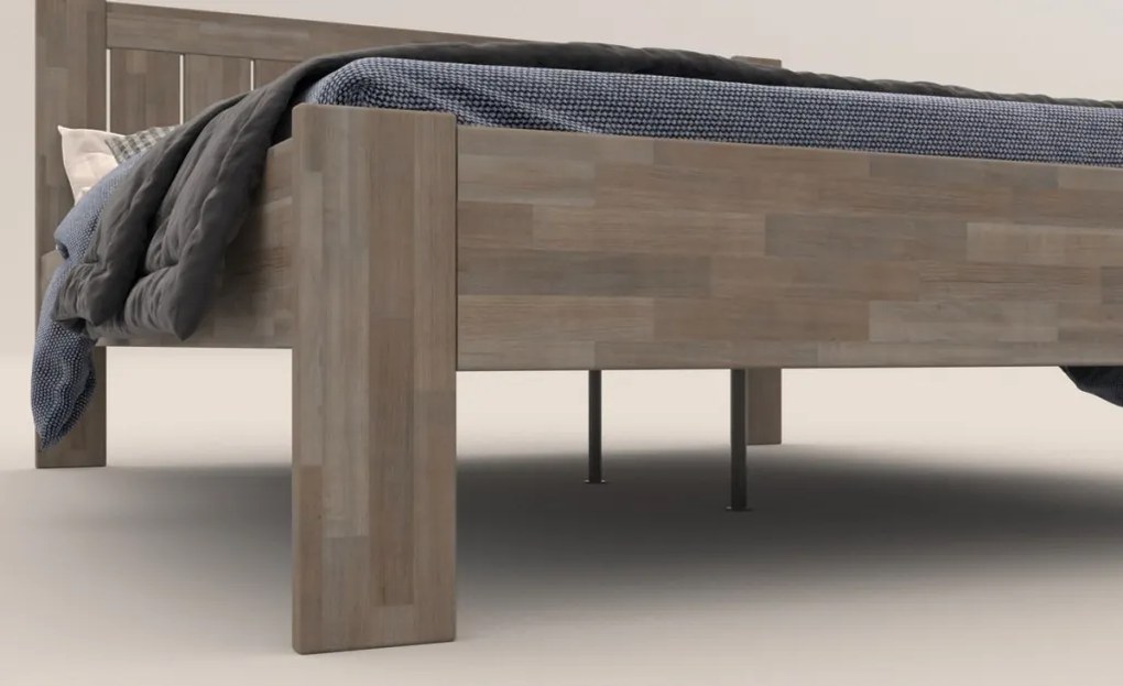 Posteľ Berta 180x200 cm, šedý buk