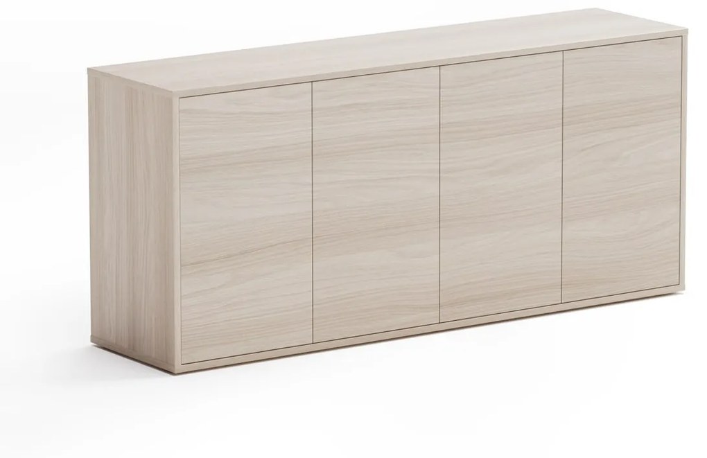 Skrinka nízka s dvierkami BLOCK Wood