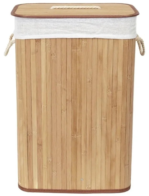 Compactor Kôš na špinavú bielizeň Bamboo hranatý, prírodná