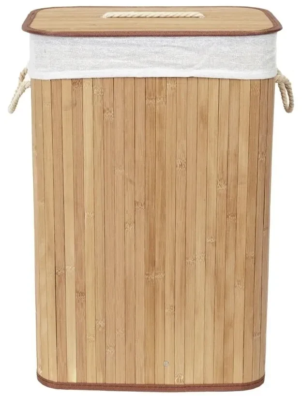 Compactor Kôš na špinavú bielizeň Bamboo hranatý, prírodná
