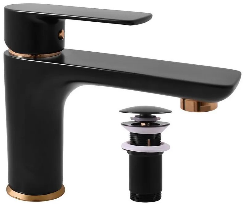 Batéria umývadlová Rav-Slezak Vltava čierne/zlato VT427.0KCMATZ