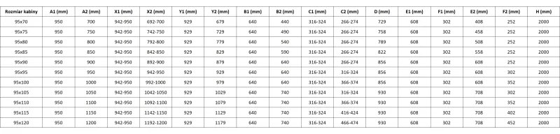 Mexen Lunar Duo, výklopný sprchový kút 95 x 70 cm, 8mm číre sklo, grafitový profil, 834-095L-070P-95-00