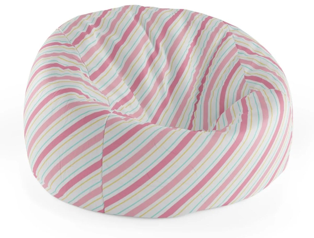 Sablio Sedací vak Cocoon Štvorfarebné trojuholníky - 115 x 75 cm x 45 cm