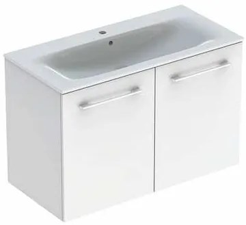 Kúpeľňová skrinka s umývadlom Geberit Selnova 100x50,2x65,2 cm biela lesk 501.260.00.1