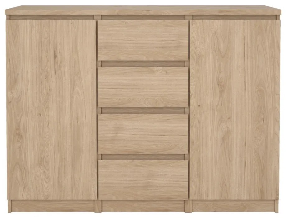 Komoda v dekore duba v prírodnej farbe 121x91x50 cm Naia – Tvilum