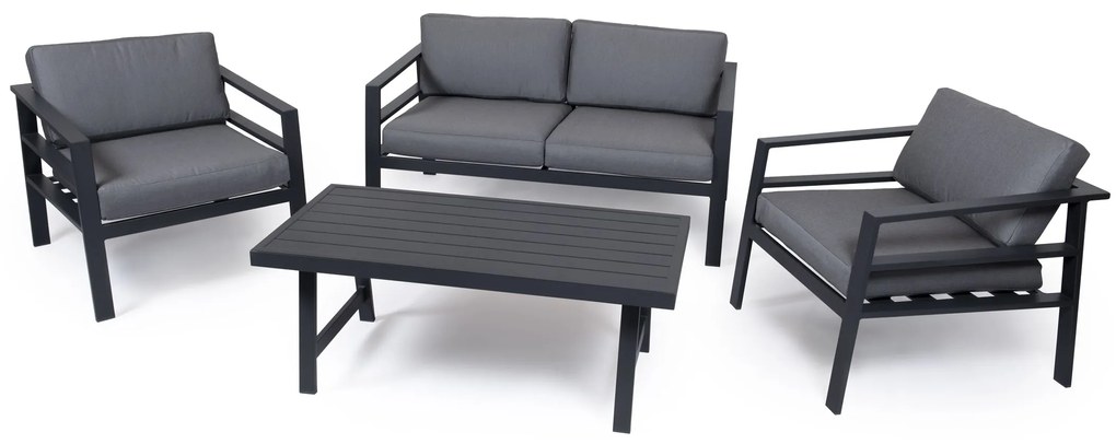Hliníková sedacia súprava RIO tmavosivá