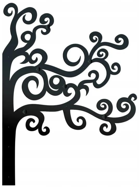 Vešiak na stenu strom pravý 130 čierna | BIANO