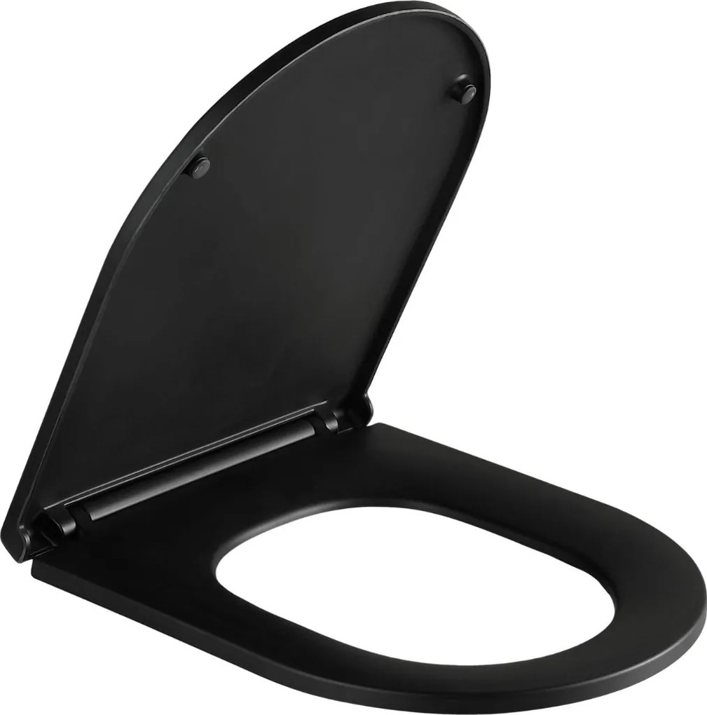 Erga Erga, WC sedadlo z duroplastu, série Lily, Siena, Tina, čierna matná, ERG-V03-ND-SEATSH042-BK