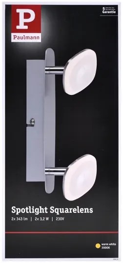 Paulmann 66651 - LED Bodové svietidlo SQUARELENSE 2xLED/3,2W/230V