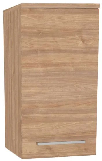 Mereo, Mereo Bino kúpeľňová skrinka horná 63 cm, pravá, Multidecor, Light Select Walnut, MER-CN696LSW1