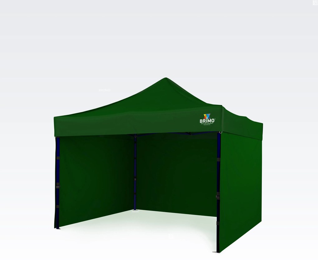 BRIMO Altánok 3x3 m Oceľový Rám s 3 Stenami: Pracovný Stan pre Remeselníkov - s 3 stenami - Zelená 22