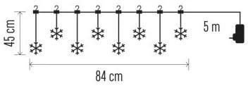 LED vánoční závěs Snowflakes 84 cm teplá bílá
