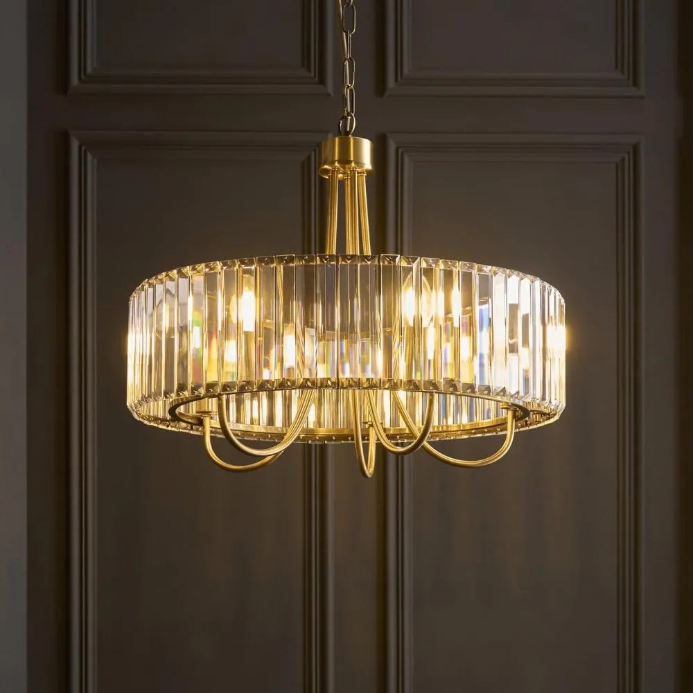 Endon 119610 - Luster na reťazi VISCONTI 5xE14/6W/230V mosadz