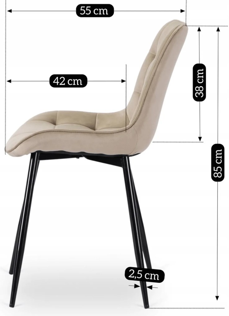 PROXIMA.store - Čalúnená jedálenska stolička CHRIS FARBA: červená