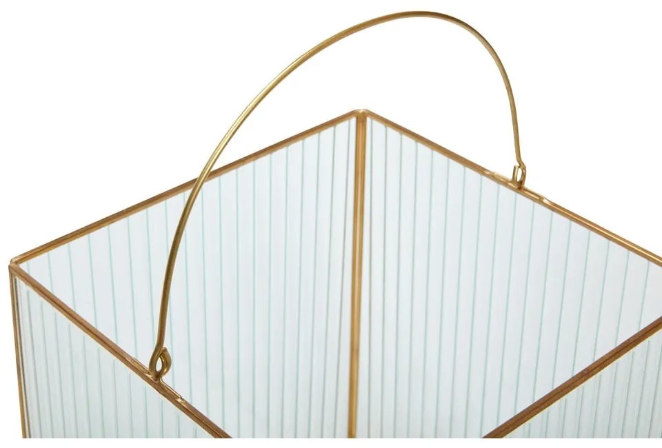Sklenený lampáš 2 ks (výška 31 cm) Ripple – Hübsch