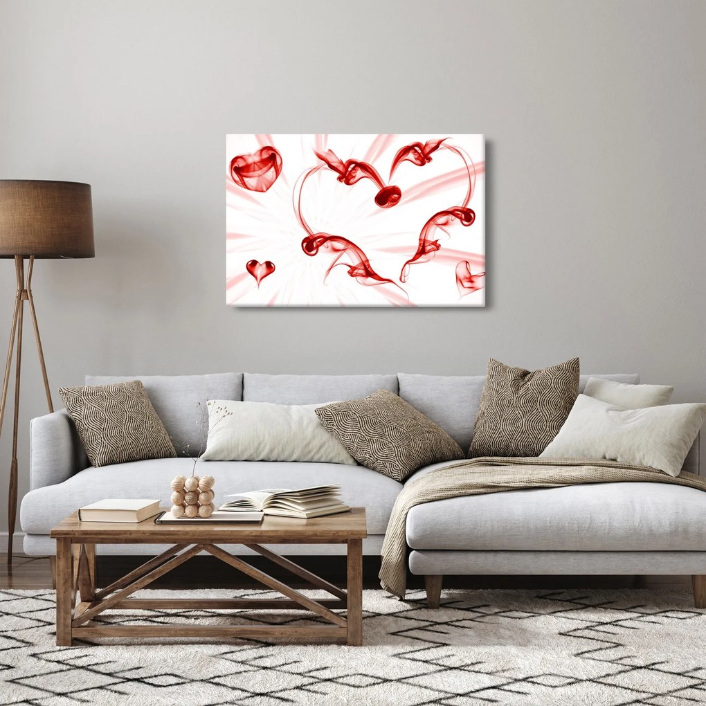 Obraz srdca z dymu (90x60 cm)