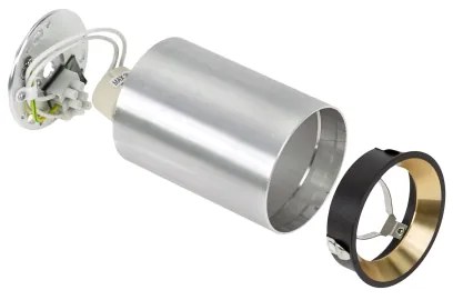 Bodové svietidlo CHLOE 1xGU10/35W/230V okrúhly matný chróm/zlatá