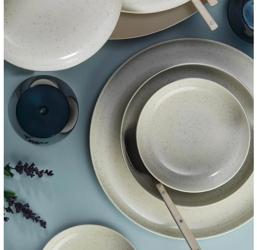 Jedálenská súprava 18 ks béžová/porcelán