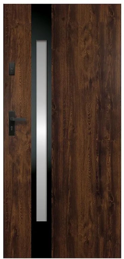 Dvere vchodové Temida S68 90L ořech