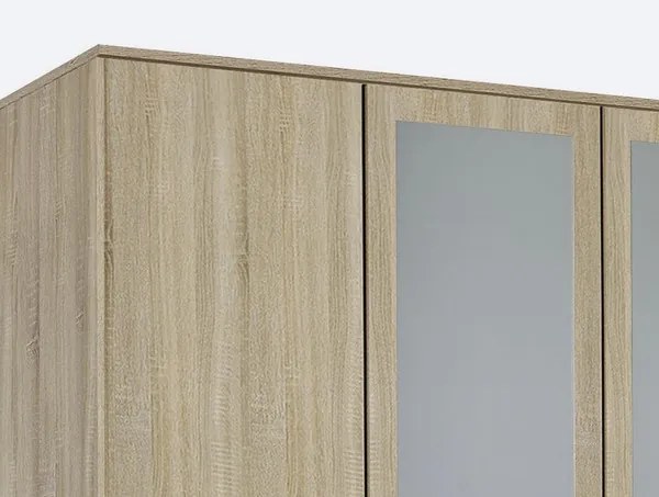 Šatníková skriňa Twin, dub sonoma