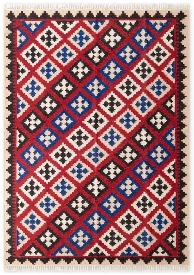 Červený obojstranný ručne tkaný vlnený koberec 120x170 cm Kamal Rami – Nouristan