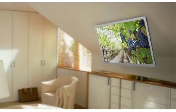 MK FLORIA MKF-20DM444 - Inteligentný stropný držiak pre TV 55" čierna Wi-Fi TUYA + DO