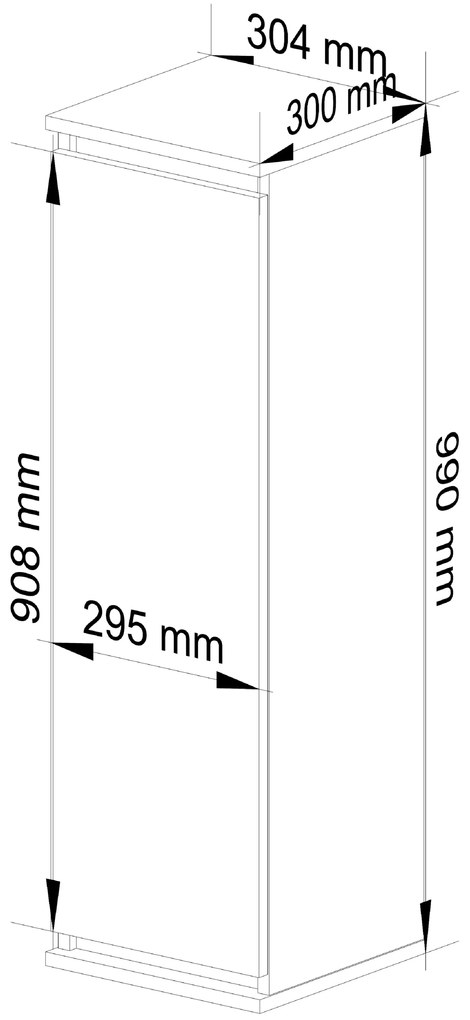 Závesná skrinka Wren (dub sonoma + biela). Akcia -17%. Vlastná spoľahlivá doprava až k Vám domov. 1069086