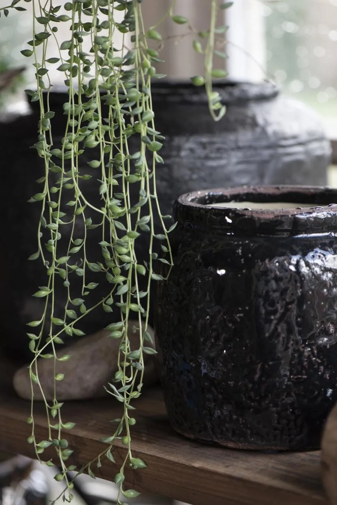 IB Laursen Terakotový obal na kvetináč POT BLACK OCEAN