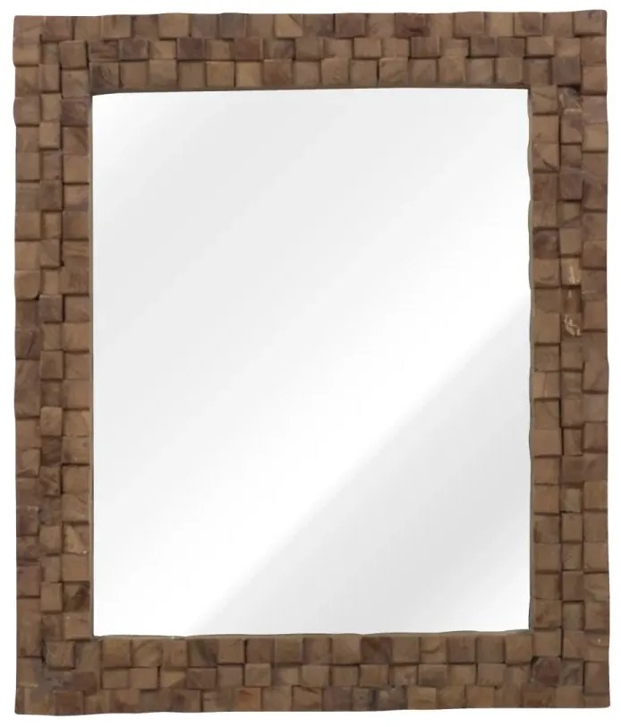 furniture-nabytek.cz - Masívne zrkadlo Abadi z akáciového a mangového dreva, lakované, hnedé – 75×63 cm